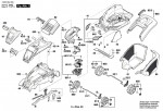 Bosch 3 600 HA4 50D Rotak 43 Li S Lawnmower 36 V / Eu Spare Parts